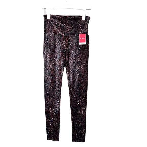 SPANX Snakeskin Print Faux Leather Legging - Picture 10 of 15